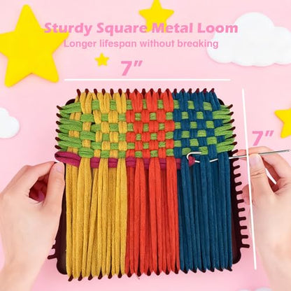 OYACH 7inch Cotton Potholder Metal Weaving Loom Loop,440 Potholder Loom Kit - color: Weaving Loom Kits