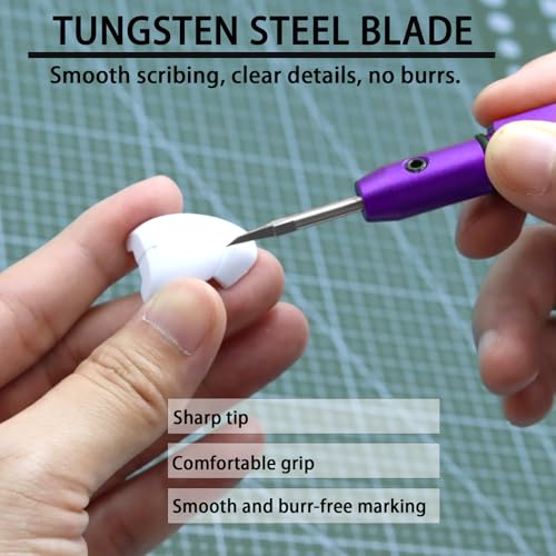 Model Scriber Tool 0.15mm Tungsten Steel Chisel - style: purple+0.15mm