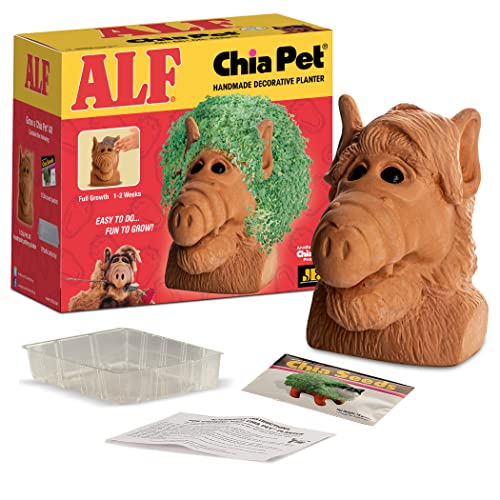 Chia Pet Alf Terracotta Planter with Seed Pack - color: Brown and Green