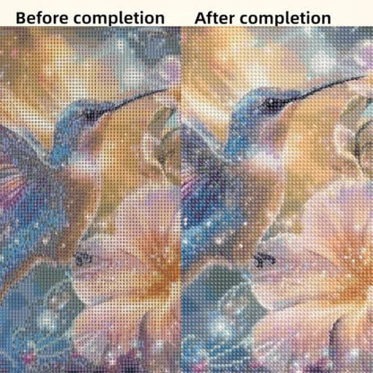 Diamond Art Kits for Adults,Hummingbird Flower Diamond Painting Kit - color: KM1241-1