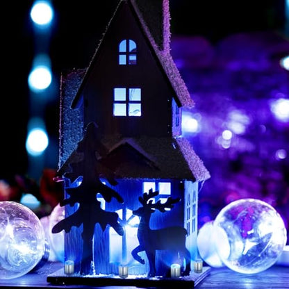 20pcs Mini Led Lights for Craft, Tiny Small Light with 30pcs Batteries - color: Blue