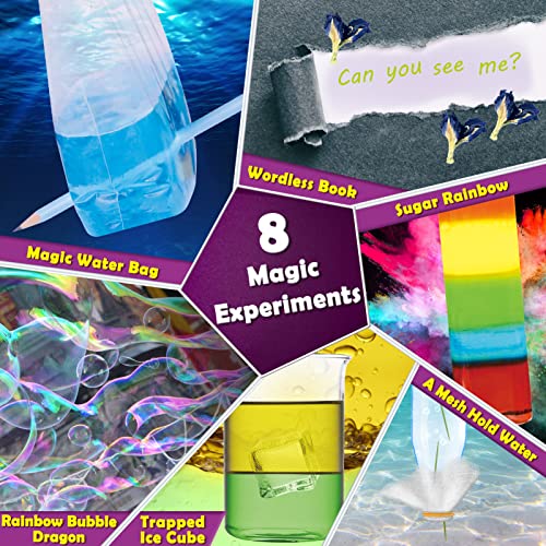 UNGLINGA 30 Experiments Science Kit for Kids with Lab Coat, Chemistry Set - style: science kit with 30 experiments & lab coat