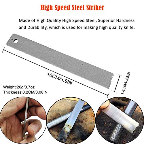 BSGB 2PCS HSS High Speed Steel Striker with mini keychain for Ferro Rod Fire Starter