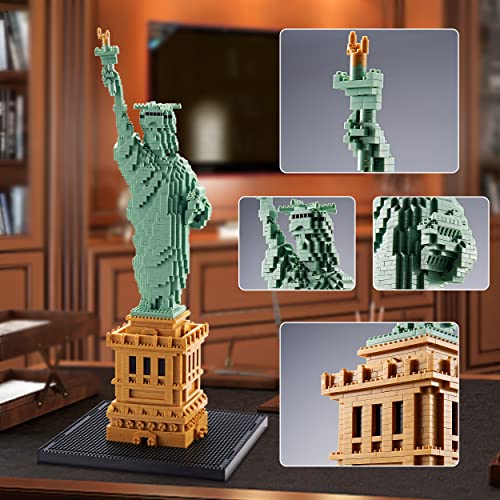Statue of Liberty Micro Blocks Set for Adults, 2810 Pcs Mini Iconic - color: Statue of Liberty