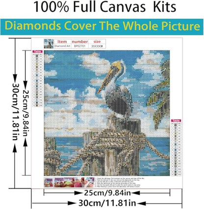 ARPADAMO Diamond Art Kits for Adults,Animal Diamond Painting Kits 12 x 12in - color: DP02701