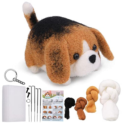 QMNNMA Needle Felting for Beginners, Beagle Needle Felting Set - size: Beagle