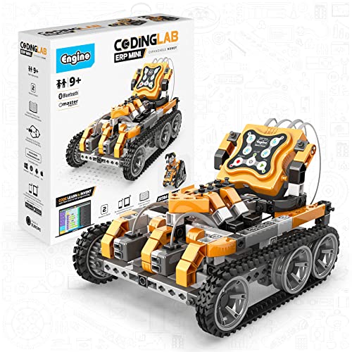 Engino Coding Lab: ERP Mini Robotics, Programmable STEM Robot for Kids Ages 9+, Coding Project, Gift for Boys & Girls, STEM Learning Toy with 2 Sensors, 2 Motors & Programming Software - style: CODING LAB: ERP MINI
