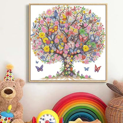 JATOK Diamond Art Kits for Adults, Tree of Life, Special-Shaped Gems - color: Indigo