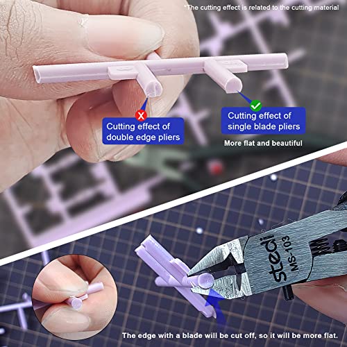 stedi Model Nippers Ultra Thin Single Edge for Plastic Model Kits - style: Single-edged (Black_for Professionals)