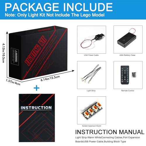 Upgraded Led Light Kit Compatible with Lego Wednesday & Enid's Dorm Room Building Set, RC Version Compatible with Lego 76781 (Model Not Included) - style: Remote Version