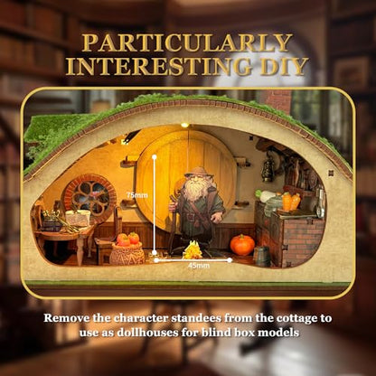DIY Miniature Fairy Garden House Kit 3D Wooden Puzzles for Adults - color: The Magic Ring House