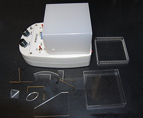 Sci-Supply Compact Ripple Tank for Wave Interference Experiments – Physics Water Wave Demonstration Tank with Light Source, Wave Bar & Accessories