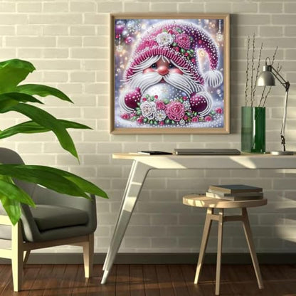 Winter Santa Claus Special Shape Diamond Painting Kits for Adults 12 X 12In - color: SH188