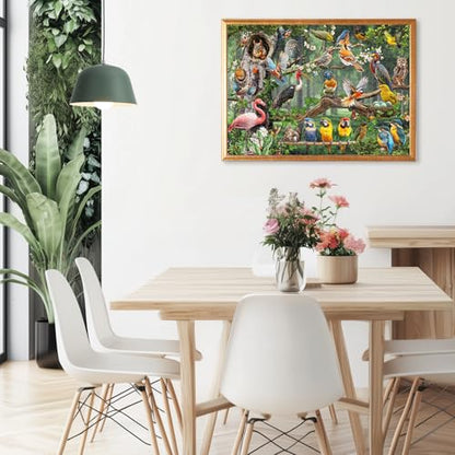 1000 Piece Jigsaw Puzzle for Adults, Colorful Birds Puzzle - color: Woodland Chorus