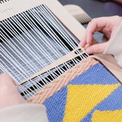 HAND U JOURNEY Medium Rectangle Weaving Loom Kit, 2 Sizes with Tools - size: 7.9''x11.8'' &5.3''x7.8''