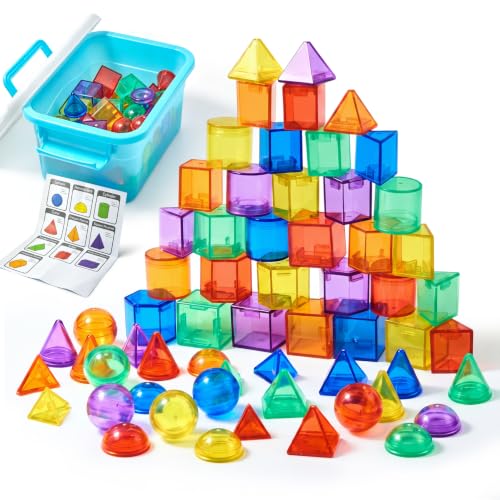 TOMMYHOME 3 Dimensions Shapes for Teaching - Table Math Manipulatives