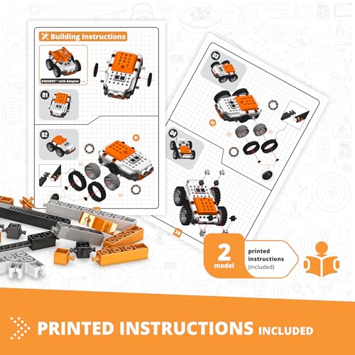 ENGINO: Coding Lab - Ginobot - 2 Model Expandable Robot Building Set, STEM Programming & Construction, Basic Coding Software, Snap Assembly, Kids 9+ - style: CODING LAB: GINOBOT