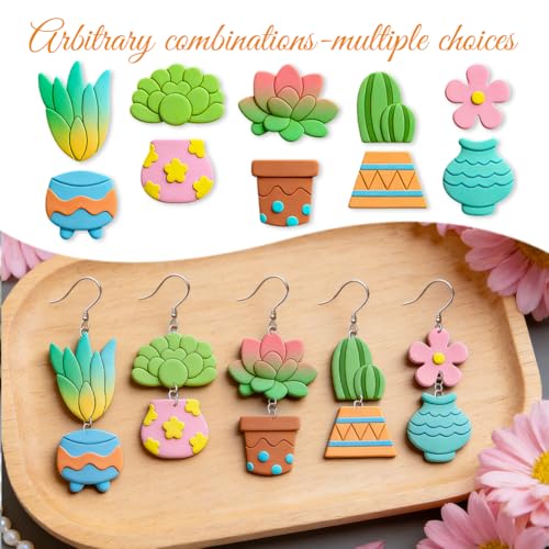 ORIGACH 22 PCS Potted Plants Polymer Clay Cutters Set - style: Potted Plants