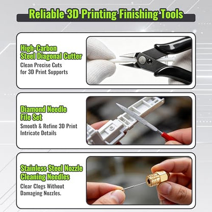 40PCS 3D Printer Tools Kit with Storage Case for FDM 3D Printing