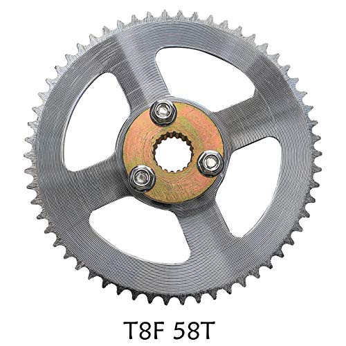 Rear Axle Assembly Complete Wheel Hub Kit and 6" Wheel Tires With Rim & Brake Assembly & T8F Chain for Go Kart Quad Trike Drift Bikes