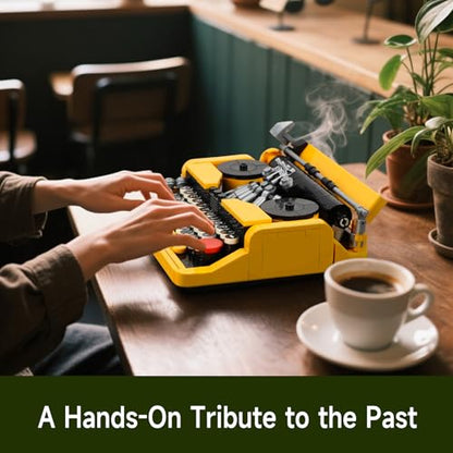 NEWABWN Retro Typewriter Building Set Compatible with Lego Mini Model - style: B