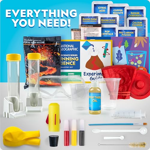 National Geographic Chemistry Set with 45 Experiments for Kids 8-12