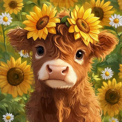 Diamond Art Kits for Adults & Beginners, Highland Cow Diamond Painting Kit - color: HMDPUS-25405