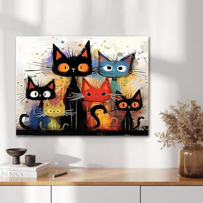 Cat Diamond Painting Kits for Adults, Cat Diamond Art Kits for Adults - color: Funny Cats