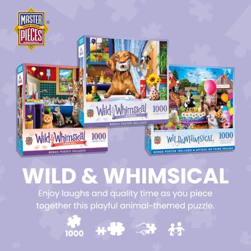 MasterPieces - 1000 Piece Jigsaw Puzzle, Chicken Dance, Funny Animals, Activity for Adults, Family, Kids, Matte Finish, 19.25" x 26.75" - size: 1000 Piece