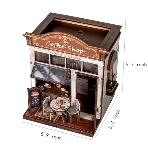 Book Nook Kit, DIY Miniature House Coffee Shop Dollhouse