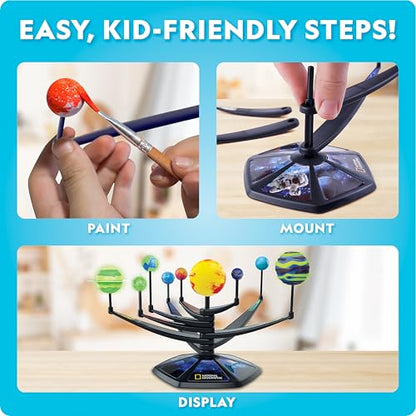 National Geographic Glow in the Dark Solar System Model for Kids Ages 8-12 - style: Solar System Model