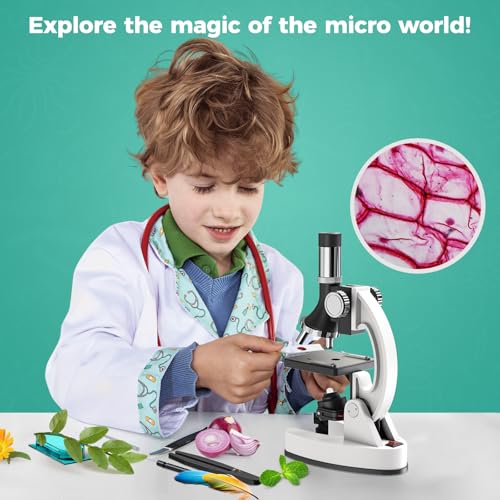 Science Kit Microscope for Kids 8-12: Science Experiments Set for Kids 6-8