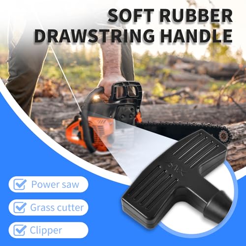 1 Pcs Diesel Engine Starter Handle Grip Recoil Starter Pull Handle with Pull Cord Start Grip with Recoil Start Rope for Lawn Mower Chainsaw,String Trimmer Brush Cutter Small Engine - size: T Grip