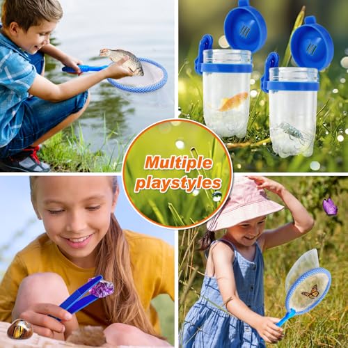 Bug Catcher Kit & Outdoor Explorer Kit for Kids, 10 Pcs Bug Catching Kit - color: Blue