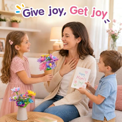 IQBOX Flower Making Kit for 4 5 6 7 8 Year Old Girls Brithday Gifts - color: blue