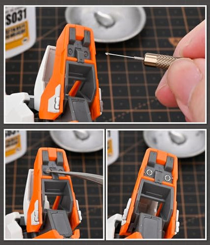 ANSAI 3-Piece 3 Colors Mini Precision Hobby Tool Set,Metal Applicator Needles for Adhesive Dispensing