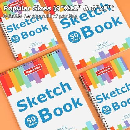 9" x 12" Sketch Book, 1-Pack 50 Sheets Spiral Bound Art Sketchbook Notebook - size: 9" x 12"(Pack of 1)