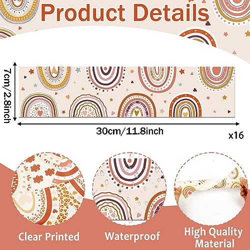 Boho Rainbow Welcome Bulletin Board Decoration Set Welcome Back to School Bulletin Board Cutouts for Party School Classroom Door Bulletin Board Border Craft Home Wall(Boho Rainbow) - style: Boho Rainbow