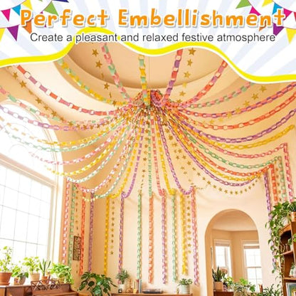 360 Sheets Paper Chain Garland Paper Kit, 3 x 8 in, Vibrant - color: Vibrant, size: 3 x 8 in