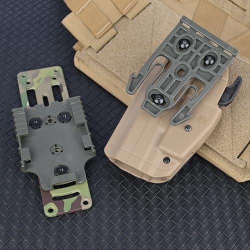Quick Locking System Kit (QLS Kit), QLS 19 Locking Fork and QLS 22L Receiver Plate for Drop Leg Holster, Duty Belt and Low Ride Universal Belt Loop - color: RG 1-Pack-QLS KIT SET