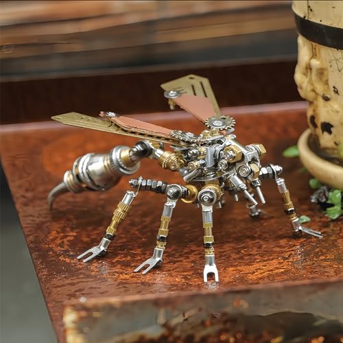3D Metal wasp Puzzle, Punk Insect Metal Model, 3D Puzzle Mechanical wasp Building Blocks, Fun DIY Assembly, high-end Men's Gifts. - color: Mechanical Wasp