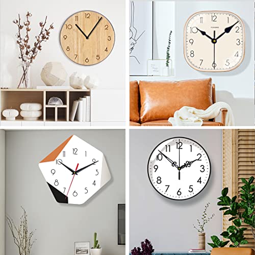 EMOON 3 Pack Silent Clock Mechanism Replacement Kit, Quartz Clock Movement with 7 Sets of Hands, Battery Operated (Shaft 16mm, 20mm, 23mm)