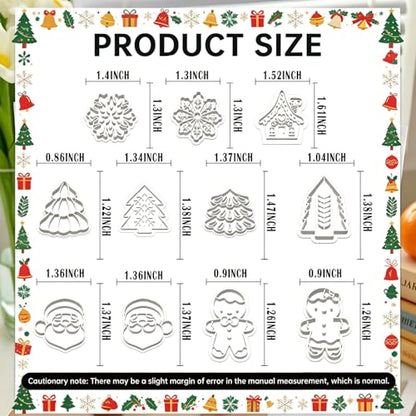 11 Pcs Holiday & Woodland Polymer Clay Cutters Set - Mushroom, Snowflake, Christmas Tree & Animal Shaped Clay Cutters for Polymer Clay Jewelry Making, Perfect Christmas & Animal Lover Gift - color: Santa