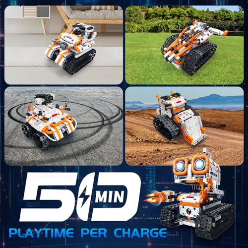 Coding Robot Building Kit for Kids, App Remote Control Compatible with Lego