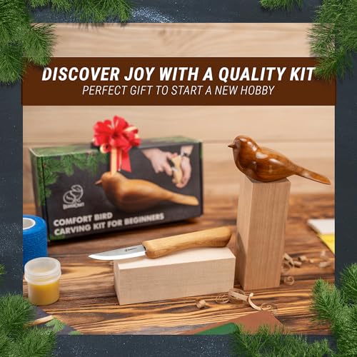 BeaverCraft DIY08 Wood Carving Kit for Kids DIY01 Wood Carving Kit Comfort Bird DIY Kits for Adults Hobbies