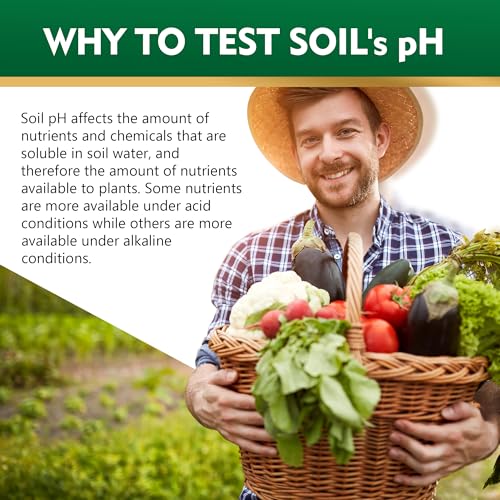 Soil pH Test Kit-125 Soil pH Test Strips (3-9 Range) for Gardens Lawns - color: Soil pH Test Strips