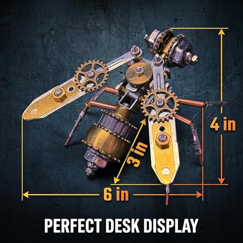 3D Metal Puzzle Kits for Adults Teens-160+Pcs-Mechanical Assembly Bee Insect Models-3 Hours to Build-Ideal for Birthday Gifts and Decorations(Mechanical Bee A) - style: Mechanical Bee A