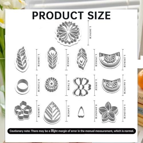 13 Pcs Floral & Leaf Polymer Clay Cutters Set - Daisy, Sunflower & Leaf Imprint Cutters for Polymer Clay Jewelry Making, Fit Summer & Valentine's Day Gift for Friends, Sisters & Wives - color: Sunflower