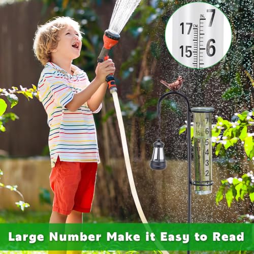 Hummingbird Rain Gauge Outdoor, Solar Rain Gauges - color: Street-Lamp