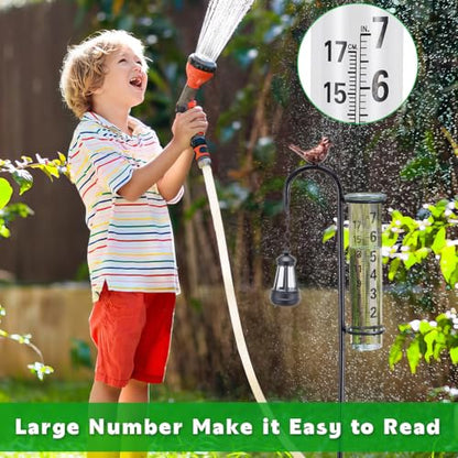 Hummingbird Rain Gauge Outdoor, Solar Rain Gauges - color: Street-Lamp